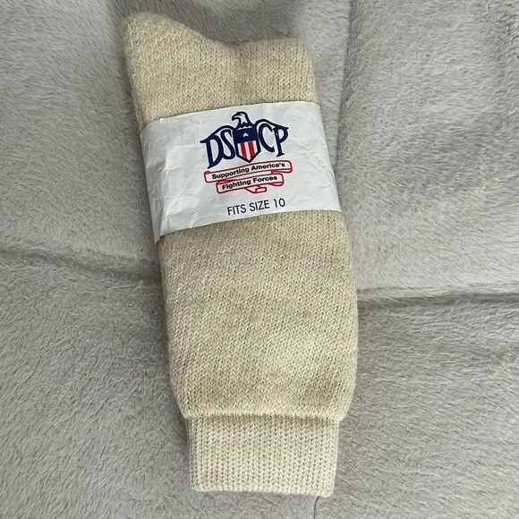 DSCP Men's Khaki Socks Wool Cotton Natural Fibers Size 10 Military Forces - Picture 1 of 2